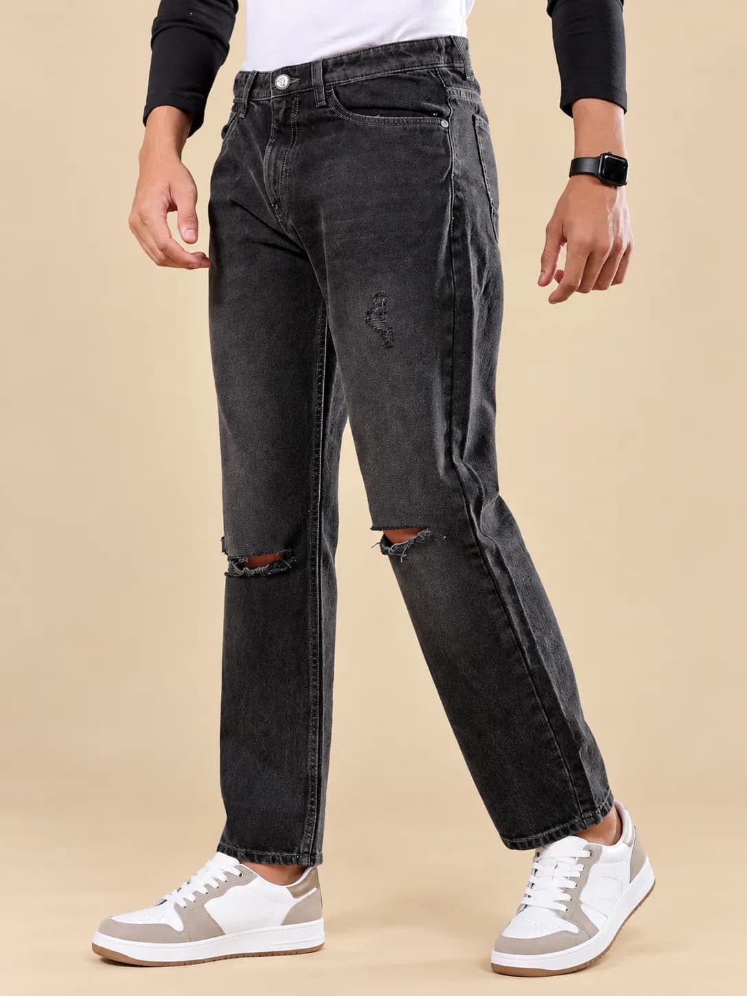 Grey Regular casual jeans